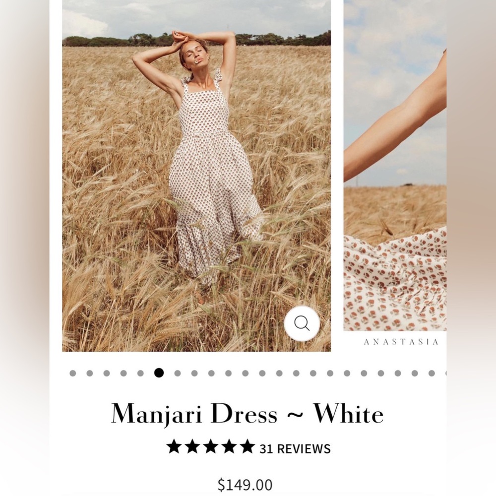 Daughters of India Manjari Dress Whitedress size small